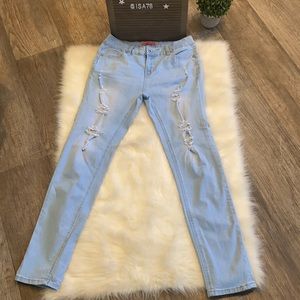 Waxjean Denim Distressed Push-Up Skinny Jeans "BUTT I LOVE"